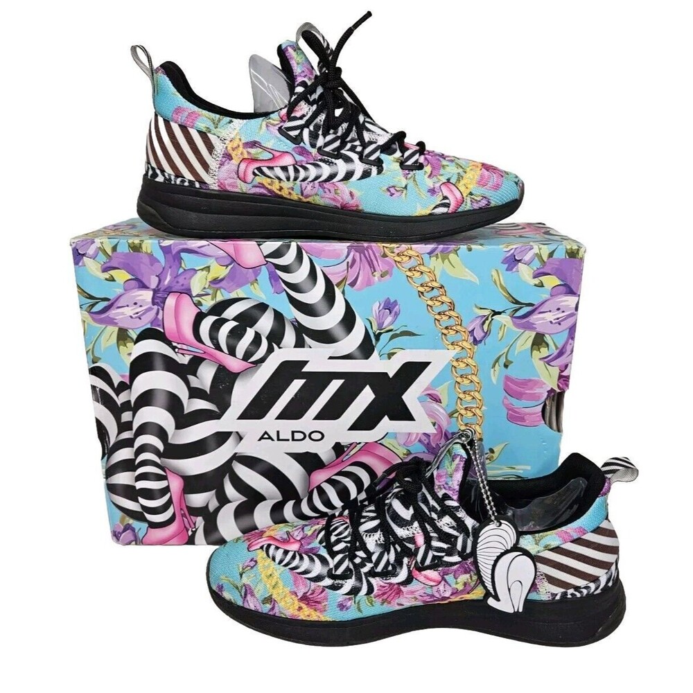 Aldo Women's MX 3B-59 INSA Fashion Sneakers Sz 10 New In Box Floral Street Art